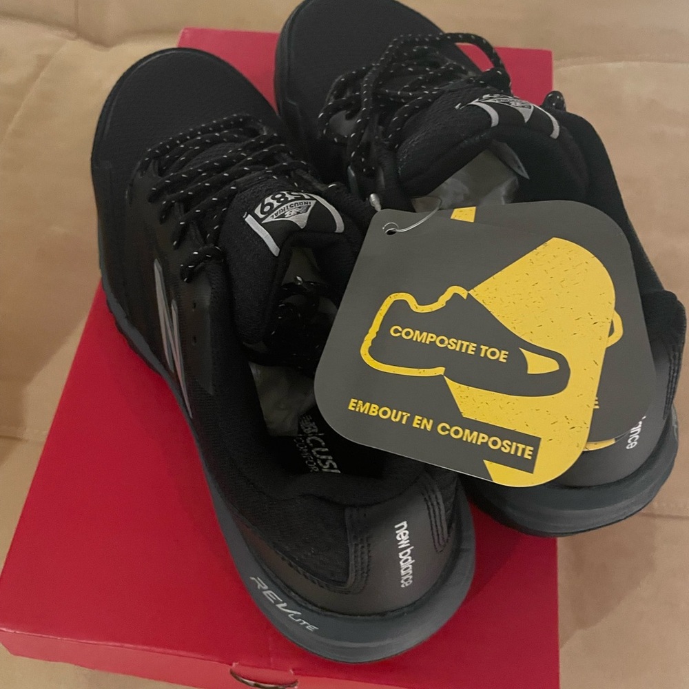 New Balance Black Athletic Shoes with Composite Toe